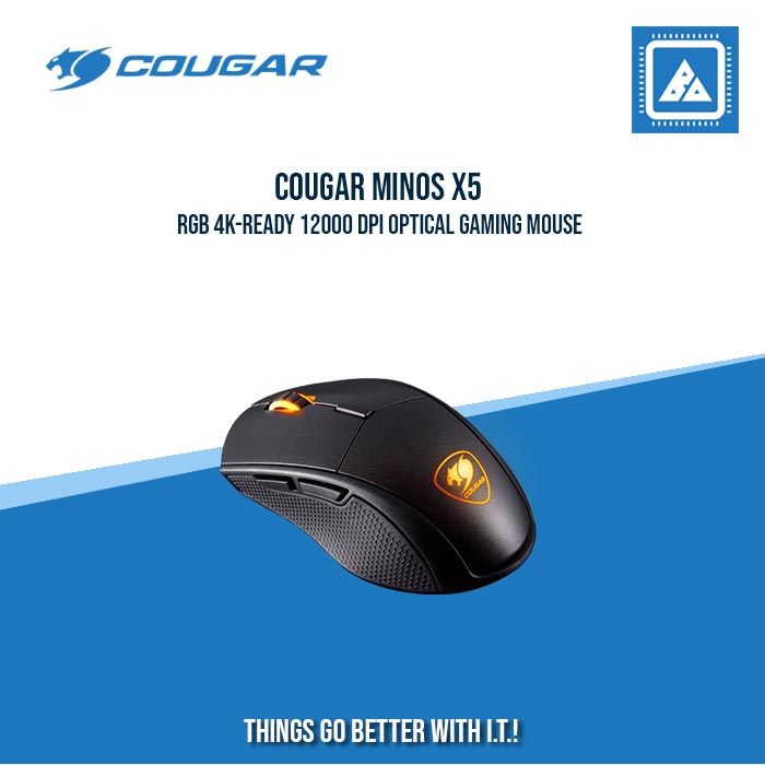 COUGAR MINOS X5 RGB 4K-READY 12000 DPI OPTICAL GAMING MOUSE (BLACK) COUGAR MINOS X5 RGB 4K-READY 12000 DPI OPTICAL GAMING MOUSE (BLACK)